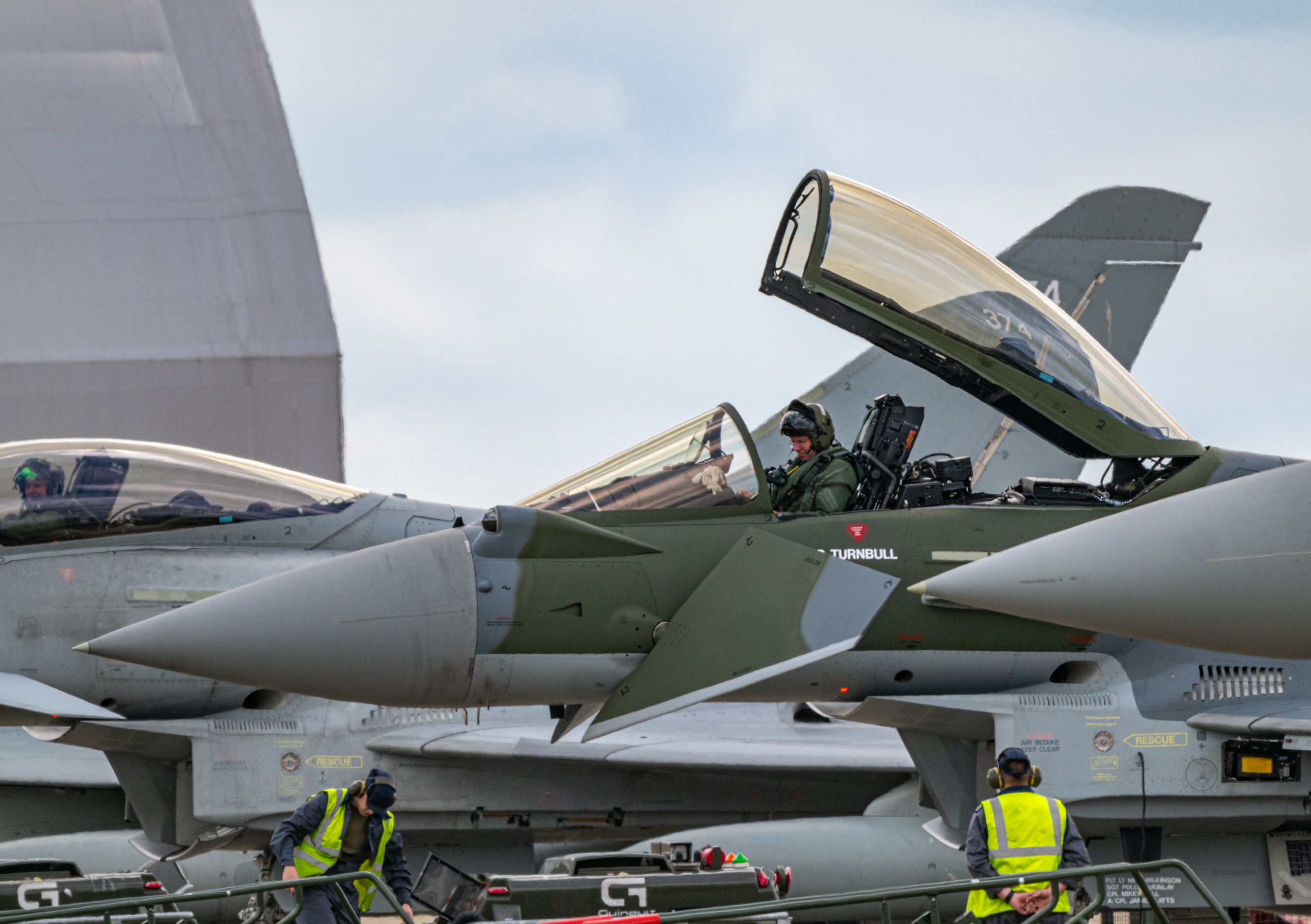 Our Collective Training Operations Manager, Andy &lsquo;Milli&rsquo; Millikin, embarked on his last Typhoon flight, in aid of His Majesty the King&rsquo;s Birthday celebrations.