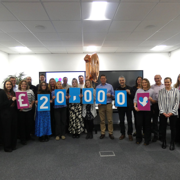 Celebrating raising £20,000 for charity