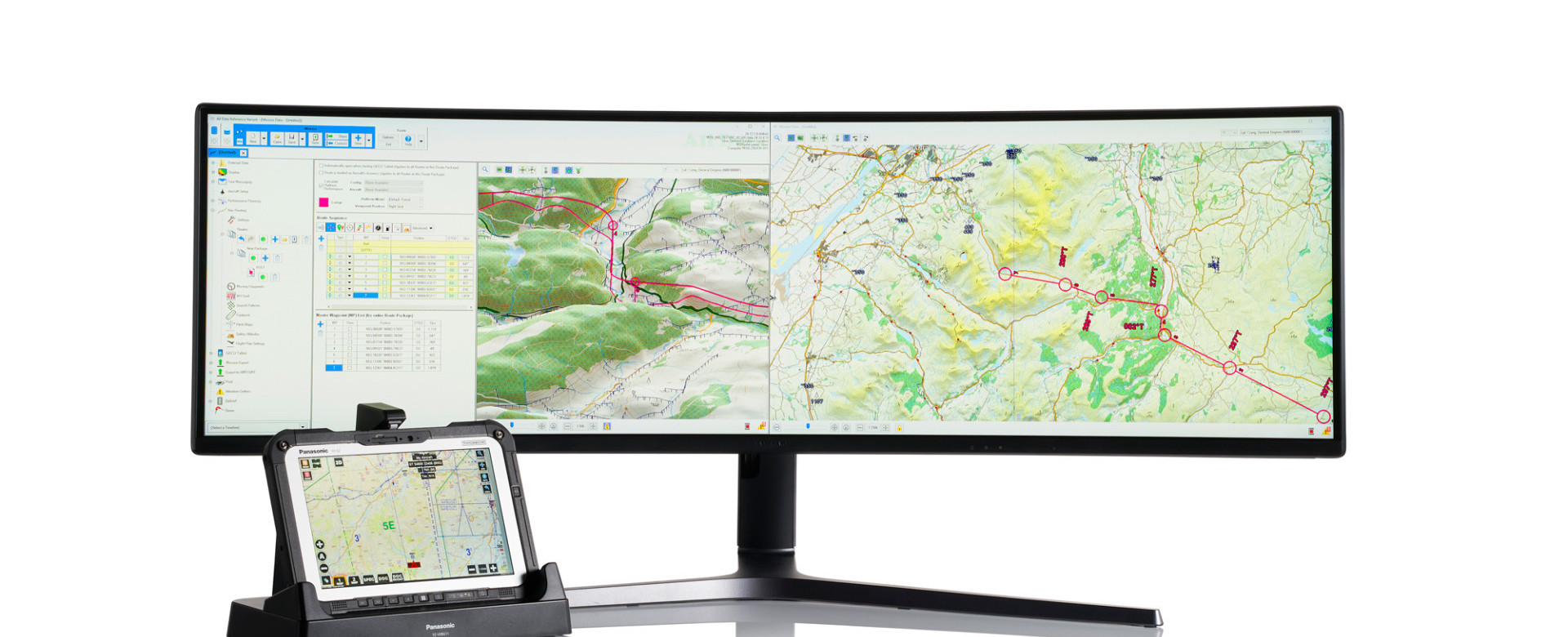 Inzpire GECO system on curved display and tablet