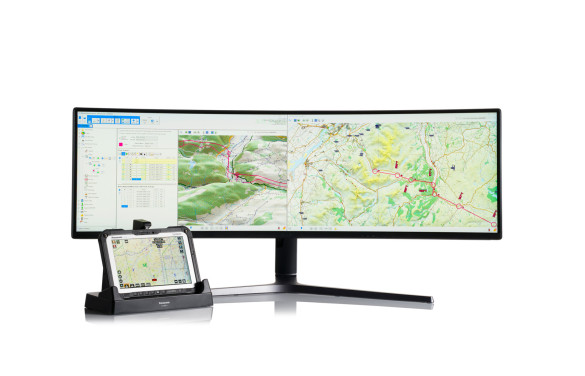 Inzpire GECO system on curved display and tablet