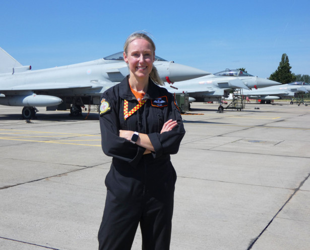 Inzpire staff standing in an airfield