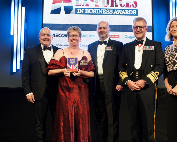 Inzpire accepting an award