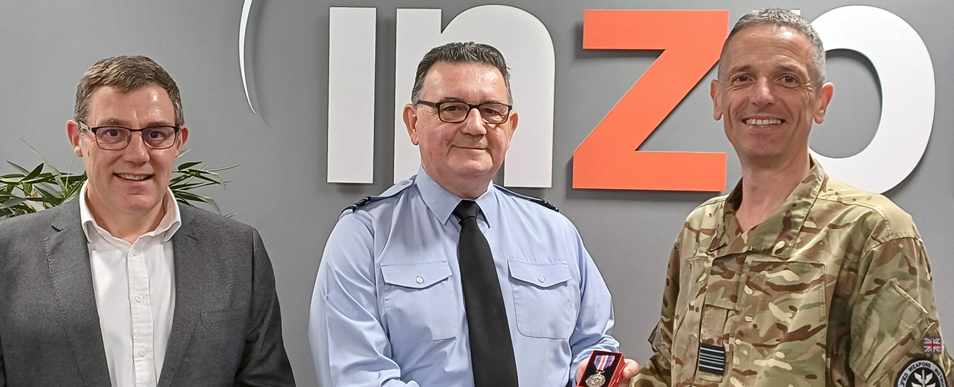 Philip Johnston-Davis from our RPAS & ISR Division receives King’s Coronation Medal to recognise five years of continuous service in the RAF Intelligence Reserves.