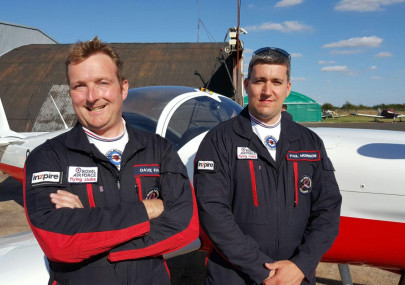 Inzpire-supported aerobatic pilots Dave Hall and Paul Morrison recently participated in the British Junior Aerobatic Championships