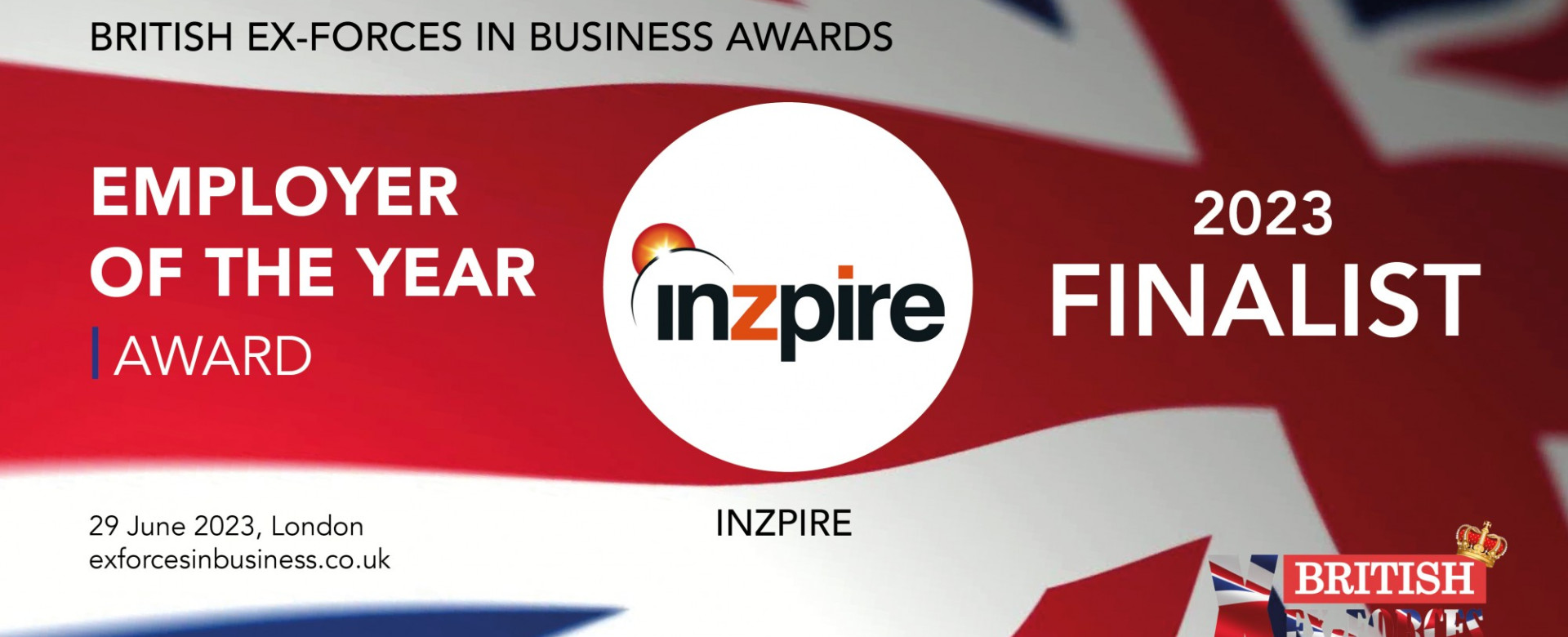 Inzpire has been shortlisted in the Employer of the Year category and one of our team, Simon Taylor, is a finalist in the Innovator of the Year group.