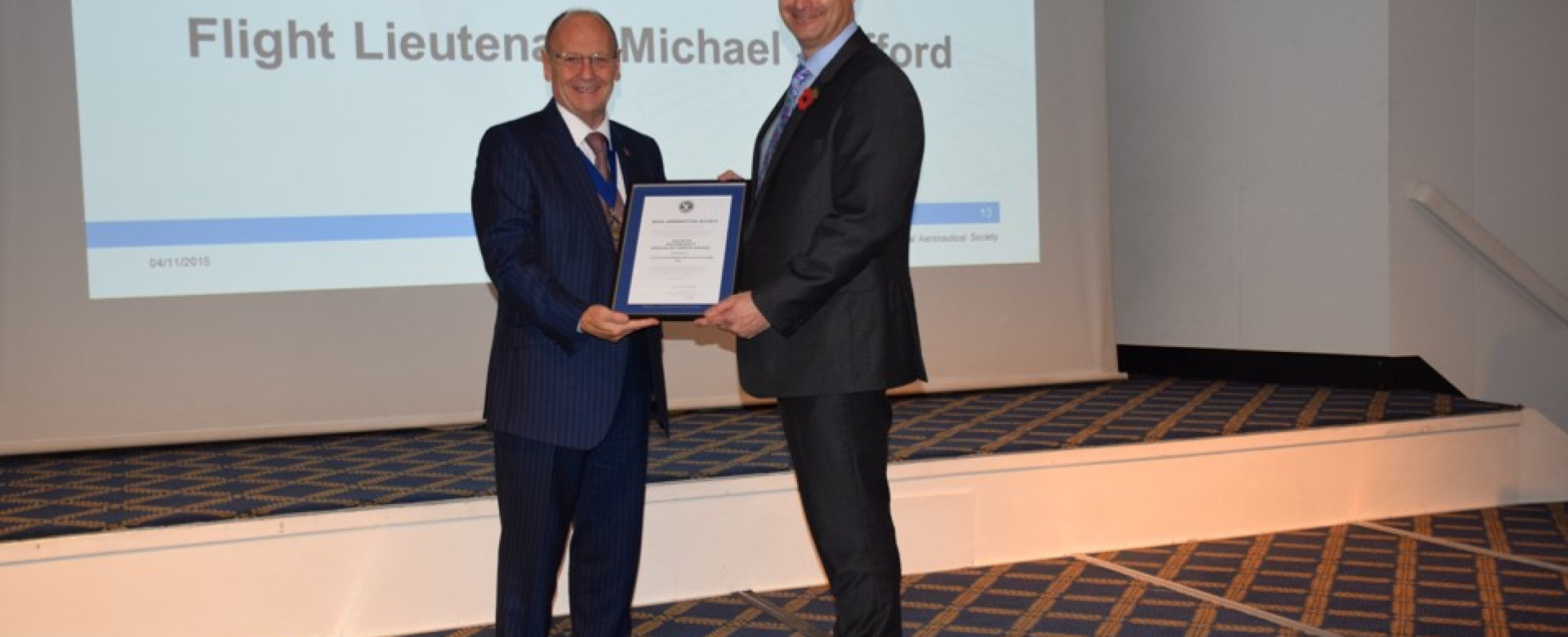 Inzpire Field Service Representative Recognised by Royal Aeronatical Society
