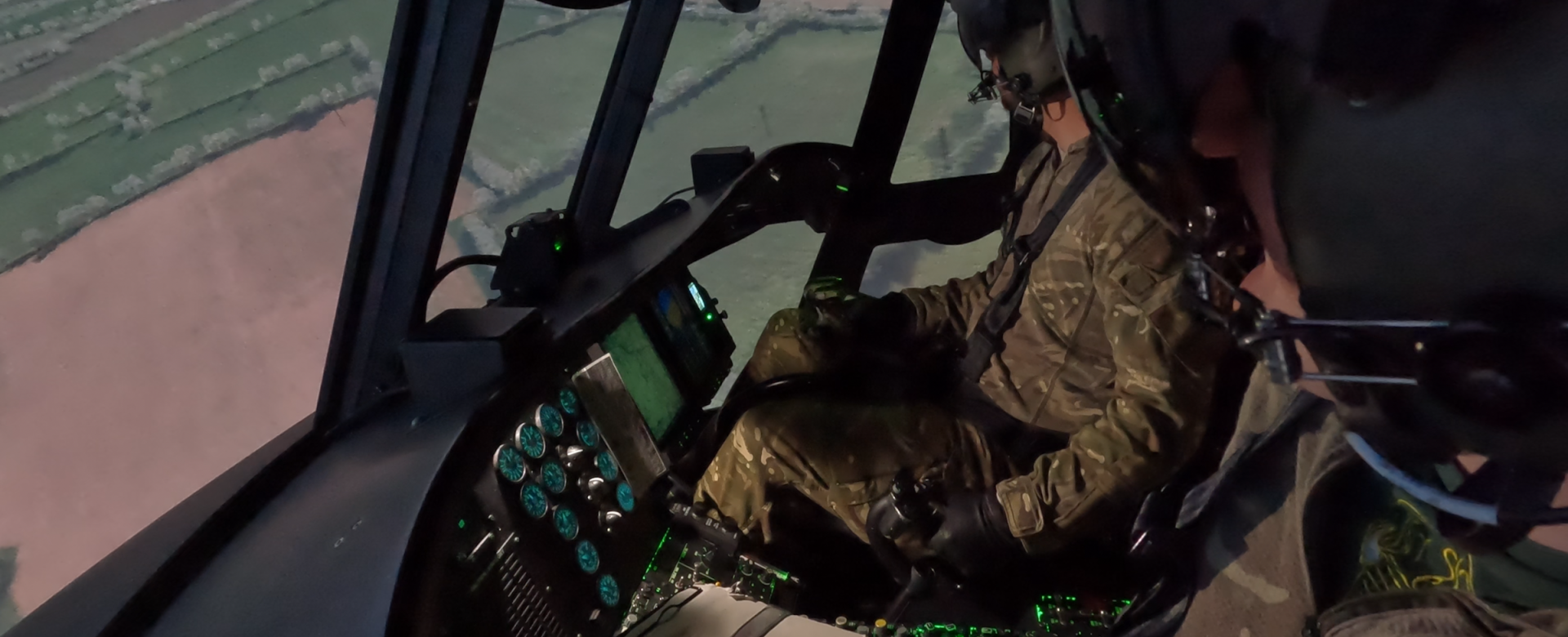RAF personnel in the Chinook synthetic training facility