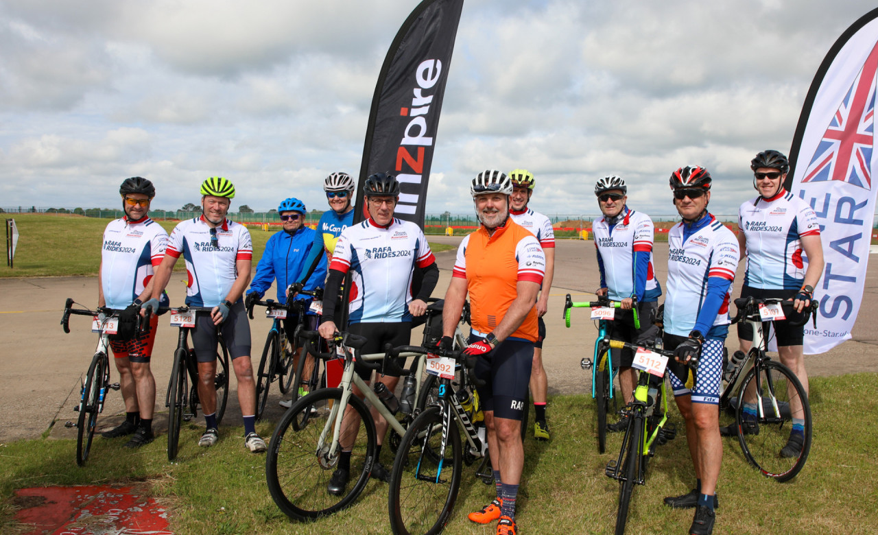 Inzpire team members on a bike ride