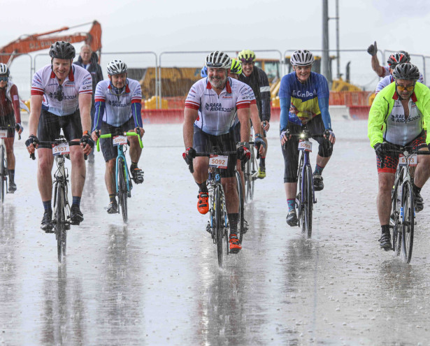 Inzpire team members cycling together